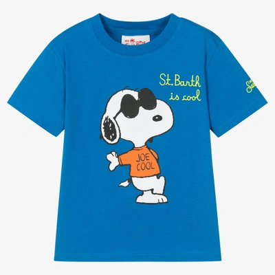 Shop Mc2 Saint Barth Boys Blue Peanuts T-shirt