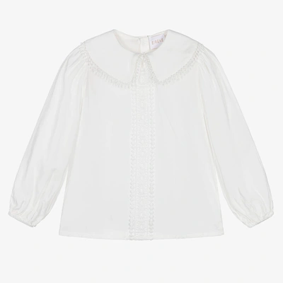 Shop Eirene Girls White Viscose Blouse