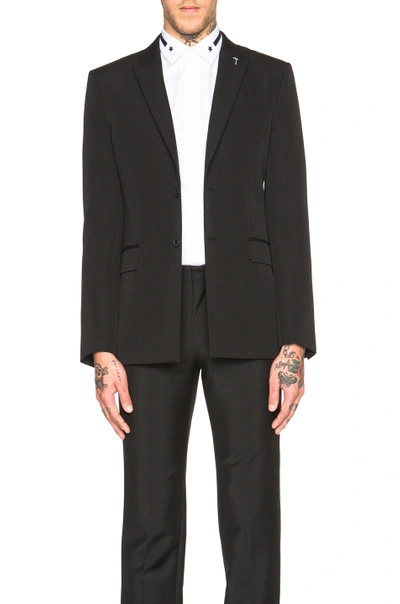 Shop Givenchy Two Button Blazer In Black