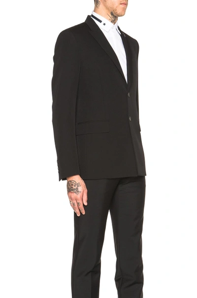 Shop Givenchy Two Button Blazer In Black