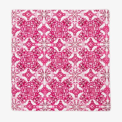 Shop Dolce & Gabbana Baby Girls Pink Cotton Majolica Blanket (80cm)