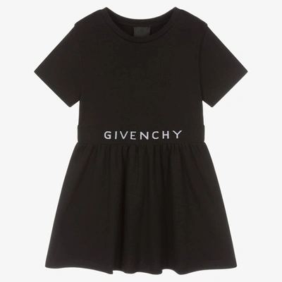 Shop Givenchy Girls Black Cotton T-shirt Dress