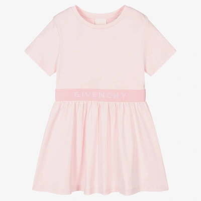 Shop Givenchy Girls Pink Cotton T-shirt Dress