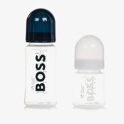 Shop Hugo Boss Boss Navy Blue Baby Bottles (2 Pack)