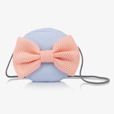 Shop Wauw Capow By Bangbang Girls Blue & Pink Bow Bag (25cm)