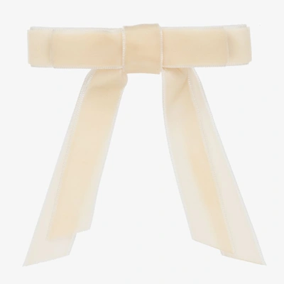 Shop Milledeux Girls Ivory Bow Hair Clip (10cm)