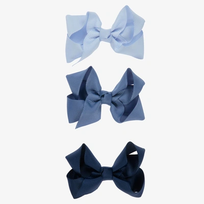 Shop Milledeux Girls Blue 3 Pack Hair Clips (8cm)