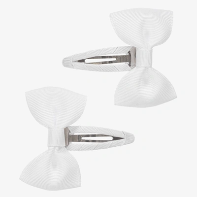 Shop Milledeux Girls White Bow Hair Clips (2 Pack)