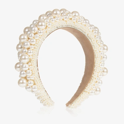 Shop Sienna Likes To Party Girls Ivory Pearl Hairband