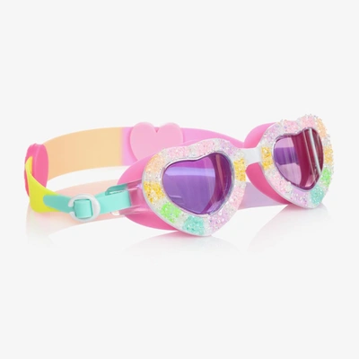 Shop Bling2o Girls Rainbow Heart Swimming Goggles In Pink