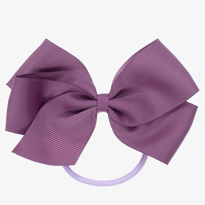 Shop Peach Ribbons Girls Purple Hair Elastic (12cm)