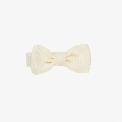 Shop Peach Ribbons Girls Ivory Bow Hair Clip (4.5cm)