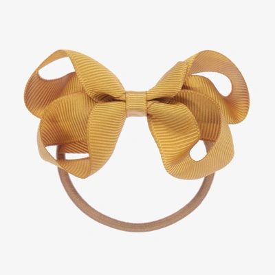 Shop Peach Ribbons Girls Yellow Hair Elastic (7cm)