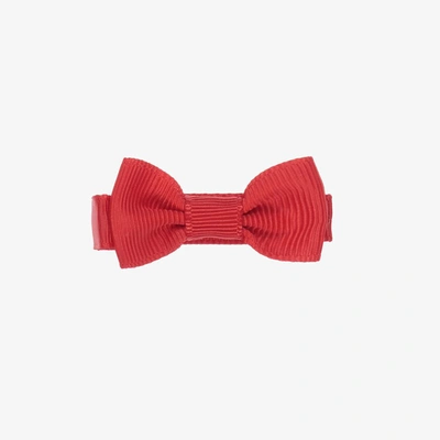 Shop Peach Ribbons Girls Red Bow Hair Clip (4.5cm)
