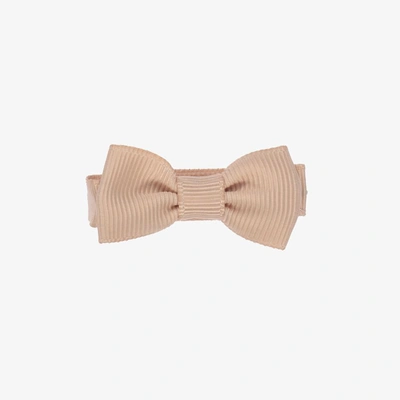 Shop Peach Ribbons Girls Beige Bow Hair Clip (4.5cm)