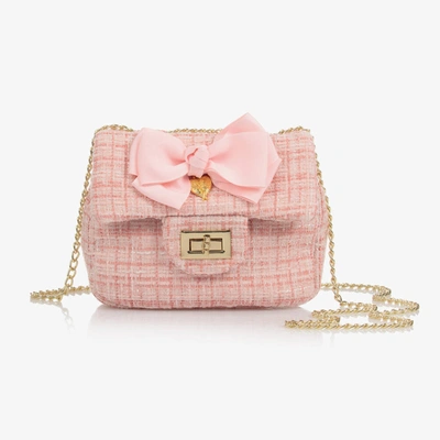 Shop Angel's Face Girls Pink Tweed Bag (16cm)