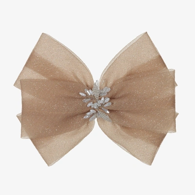 Shop Sienna Likes To Party Girls Bronze Hair Clip (20cm) In Brown