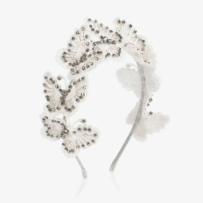 Shop Sienna Likes To Party Girls White & Silver Hairband