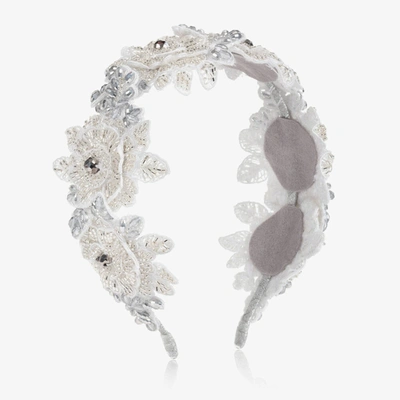 Shop Sienna Likes To Party Girls Silver Flower Hairband