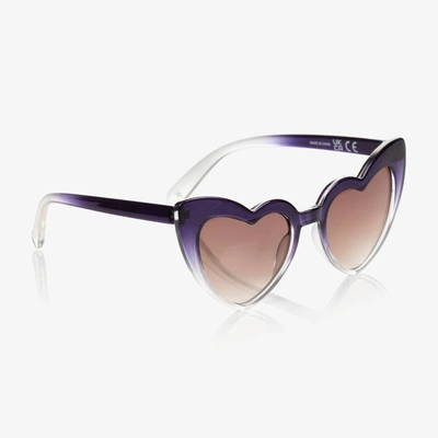 Shop Molo Girls Blue Heart Sunglasses (uva/uvb)