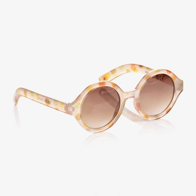 Shop Molo Girls Pink Happy Dots Sunglasses (uva/uvb)