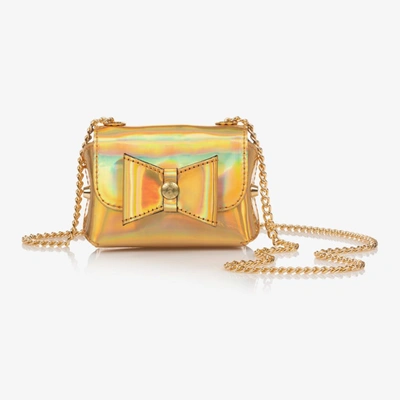 Shop Zaccone Girls Gold Bow Bag (12cm)