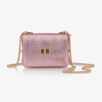 Shop Zaccone Girls Metallic Pink Shoulder Bag (14cm)