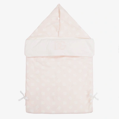 Shop Dolce & Gabbana Girls Pink & White Dg Nest (80cm)