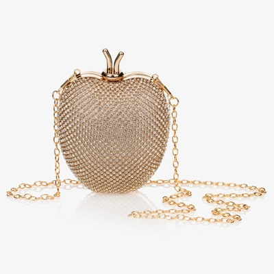 Shop David Charles Girls Gold Apple Bag (12cm)