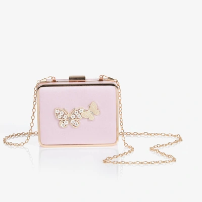 Shop David Charles Girls Pink Crystal Butterfly Bag (12cm)