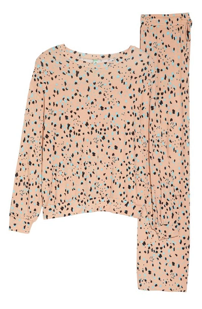 Honeydew Intimates Play It Cool Pajamas In Stone Leopard