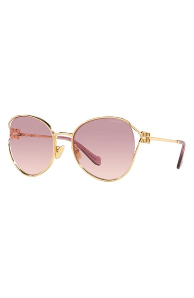 Shop Miu Miu 58mm Gradient Phantos Sunglasses In Gold/ Rose