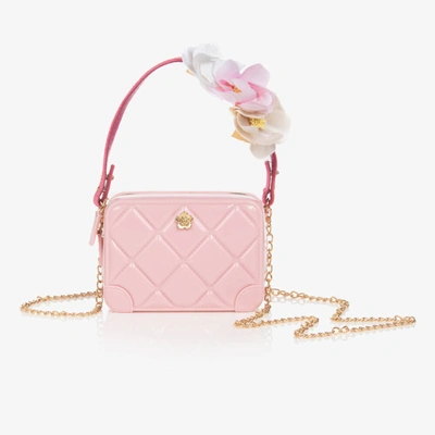 Shop Monnalisa Girls Pink Quilted Handbag (15cm)