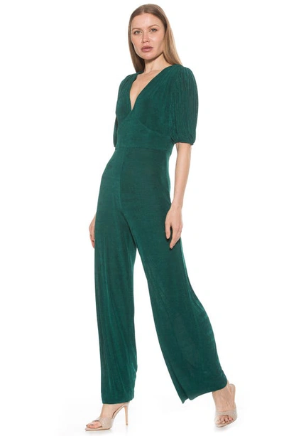 Shop Alexia Admor Ivy Bubble Sleeve Jumpsuit In Emerald