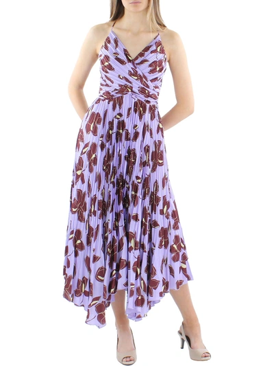 Shop Jonathan Simkhai Portia Womens Floral Cut-out Maxi Dress In Purple