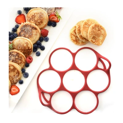 Norpro Silver Dollar Pancake And Egg Ring, Red In Red