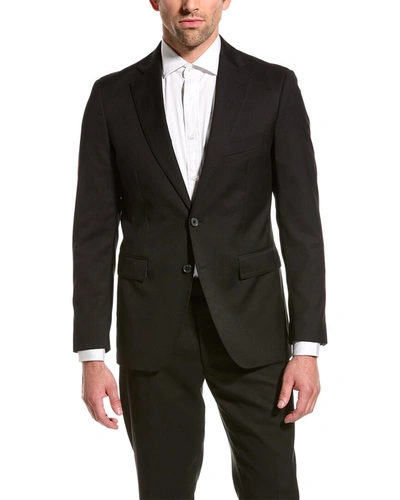 Shop Alton Lane The Mercantile Tailored Fit Suit With Flat Front Pant In Black