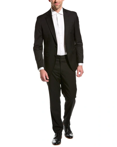 Shop Alton Lane The Mercantile Tailored Fit Suit With Flat Front Pant In Black