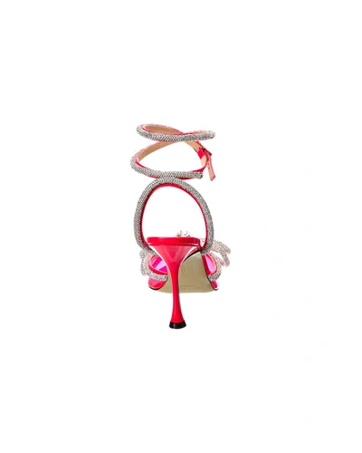 Shop Mach & Mach Double Bow Vinyl & Leather Pump In Pink