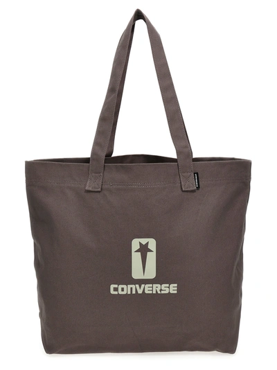 Shop Drkshdw Drkshw X Converse Shopping Shopper Tote Bag Gray
