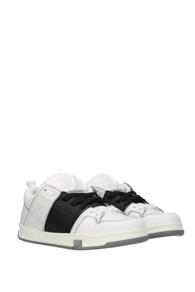 Shop Valentino Sneakers Open Skate Leather White Black