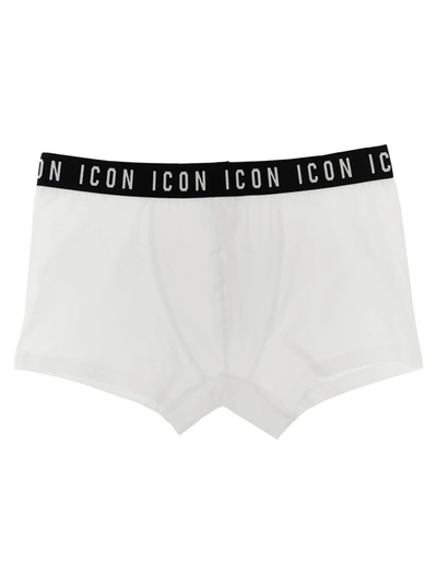 Dsquared2 Icon Briefs In Stretch Cotton In White