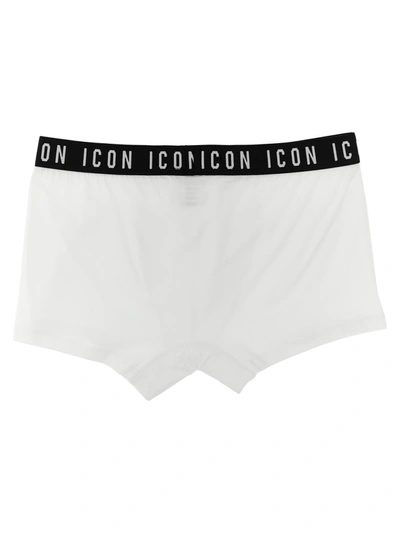 Dsquared2 Icon Briefs In Stretch Cotton In White