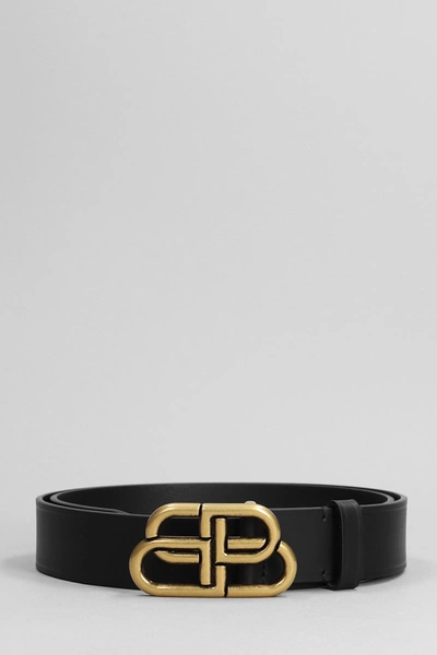 Shop Balenciaga Belts In Black Leather