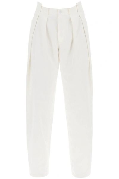 Shop Off-white Wide Leg Jeans In White (white)