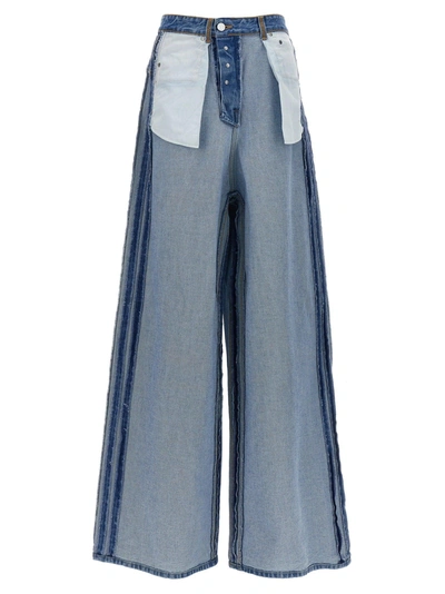 Shop Vetements Jeans Inside Out In Light Blue