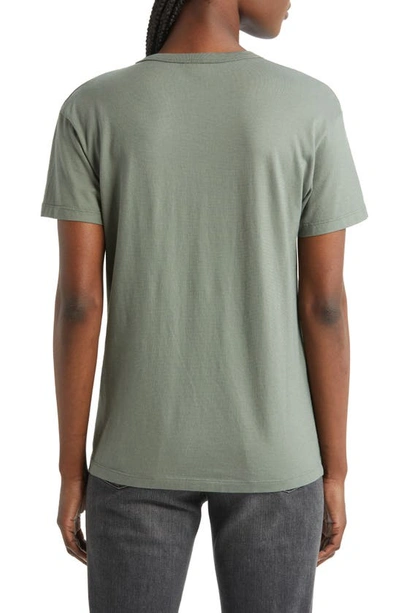 Shop Ag Relaxed Cotton U-neck Tee In Hunter Se
