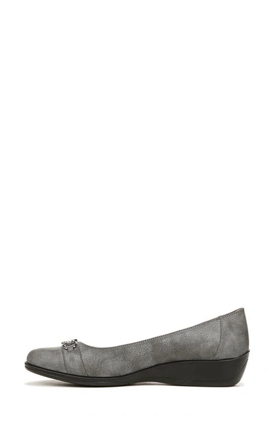 Shop Lifestride Ideal Chain Wedge Flat In Charcoal
