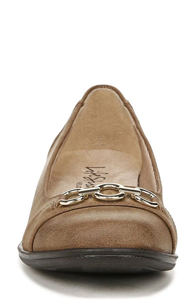 Shop Lifestride Ideal Chain Wedge Flat In Mocha