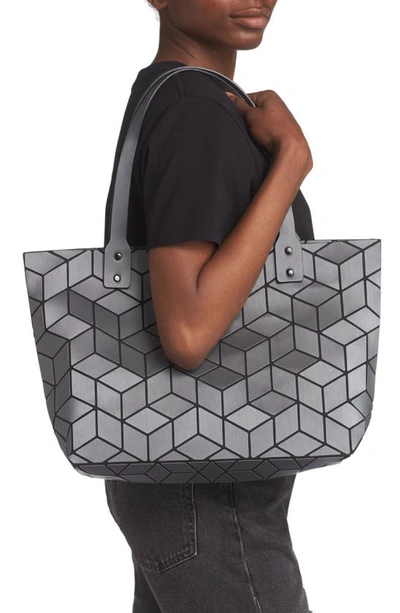 Shop Patrizia Luca Slanted Square Geometric Tote Bag In Matte Charcoal
